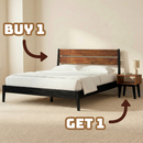 [Buy 1 Get 1] Callisto Solid Wood Bed Frame and Nightstand