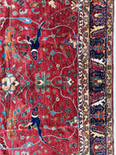 Hand-Knotted Afghani Bidjar Wool Rug – 9’x12’6” – Intricate Geometric & Floral Motifs