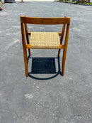 Teak Dining Chair w/woven Rope Seat