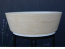 HANDCRAFTED LIGHT TRAVERTINE SINK