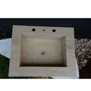 HANDCRAFTED CUSTOM TRAVERTINE SINK (TR-055)