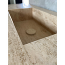 HANDCRAFTED CUSTOM TRAVERTINE SINK (TR-051)