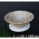 Handmade Valencia Travertine Conical Sink