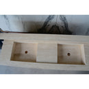 HANDCRAFTED CUSTOM TRAVERTINE DOUBLE SINK (TR-133)