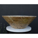 Handmade Valencia Travertine Conical Sink