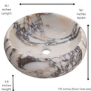 Calacatta Viola Square Sink 16"