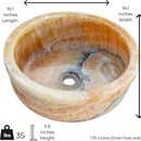 Honey Onyx Vessel Sink 16.1"