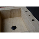 HANDCRAFTED CUSTOM TRAVERTINE SINK (TR-055)