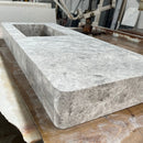 HANDCRAFTED CUSTOM TUNDRA GREY MARBLE SINK (NS-073)