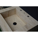 HANDCRAFTED CUSTOM TRAVERTINE SINK (TR-055)