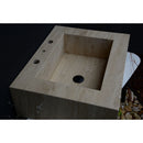 HANDCRAFTED CUSTOM TRAVERTINE SINK (TR-055)