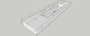 Custom White Quartz Large Bathroom Trough Sink: Wall Mount Vanity (QU-95)