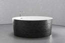 Freestanding round soaking tub