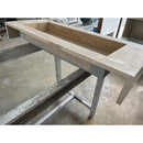 HANDCRAFTED CUSTOM TRAVERTINE TROUGH SINK (TR-061)