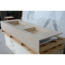 HANDCRAFTED CUSTOM TRAVERTINE DOUBLE SINK (TR-133)