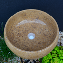 HANDCRAFTED NOCE BROWN TRAVERTINE SINK