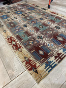 Reyhanli Anatolian 19th C Antique One Of A Kind Kilim Rug 5’ x 8’3”