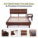 [Buy 1 Get 1] Aurora Solid Wood Bed Frame & Nightstand
