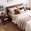[Buy 1 Get 1] Aurora Solid Wood Bed Frame & Nightstand