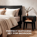 [Buy 1 Get 1] Aurora Solid Wood Bed Frame & Nightstand