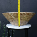Handmade Valencia Travertine Conical Sink