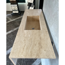 HANDCRAFTED CUSTOM TRAVERTINE SINK (TR-051)