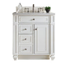James Martin Bristol 30" Single Bathroom Vanity, Bright White