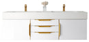 James Martin Columbia 59" Floating Double Bathroom Vanity, Glossy White