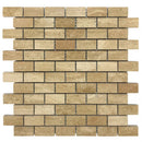Patara 12" x 12" Polished Travertine Mesh-Mounted Mosaic Tile