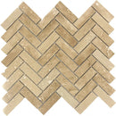 Patara Herringbone 12" x 12" Honed Travertine Mesh-Mounted Mosaic Tile
