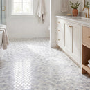 Bellagio Blend Elongated 11.63" x 12" Honed Marble Mesh-Mounted Mosaic Tile Hexagon - MSI Collection