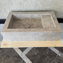 Custom Marble Sink, Handmade Custom Tundra Grey Marble Sink, Marble Vanity Top Sink, Sink For Bathroom, Marble Vessel Sink,Marble Countertop (NS-066)