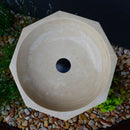 Handmade Travertine Octagon Sink