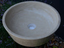 HANDCRAFTED LIGHT TRAVERTINE SINK