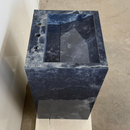 Custom Handcrafted Pedestal Porcelain Sink, Freestanding Blue Porcelain Integrated Sink, Bathroom Sink, Powder Room Sink, Marble Look Sink (ES-170)