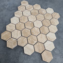 Patara Hexagon 12" x 12" Honed Travertine Mesh-Mounted Mosaic Tile