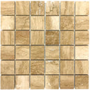 Patara 12" x 12" Honed Travertine Mesh-Mounted Mosaic Tile