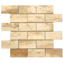 Patara 12" x 12" Honed Travertine Mesh-Mounted Mosaic Tile