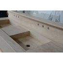 HANDCRAFTED CUSTOM TRAVERTINE DOUBLE SINK (TR-133)