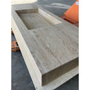 HANDCRAFTED CUSTOM TRAVERTINE SINK (TR-100)