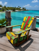 Recycled Boat Wood Adirondack Rocking Chair – Handmade in Bali, Indonesia