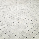 Carrara White Basketweave Pattern 12"x12" Honed Marble Mesh-Mounted Mosaic Tile- MSI Collection