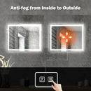 24 x 32  Inch Center Glow LED Bathroom Mirror