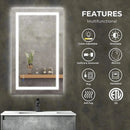 HAUSVITA 36x24" Center Glow LED Bathroom Vanity Mirror