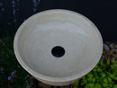 HANDCRAFTED LIGHT TRAVERTINE SINK