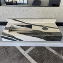 Custom Made Panda White Bathroom Sink, Kitchen Sink, Marble Look Porcelain Sink, High Enginereed Porcelain Design, Custom Handmade Sink (ES-057)
