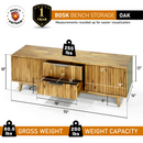 Bosk Solid Wood Storage Bench
