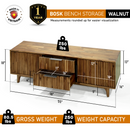 Bosk Solid Wood Storage Bench