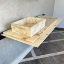 Custom Calacatta Gold Marble Sink – Handmade Natural Stone Bathroom Basin, Luxury Goldish Marble Vanity Top, Countertop and Sink (NS-084)