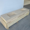 Marble Sink, Custom Travertine Sink, Handmade Beige Travertine Sink, Vein Cut Marble Vanity Top Sink, Marble Bathroom Sink, Vessel Sink (TR-140)